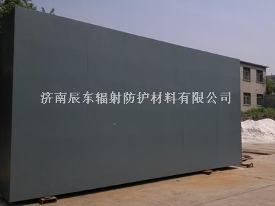 铱192探伤室混凝土防护门分段制作完成
